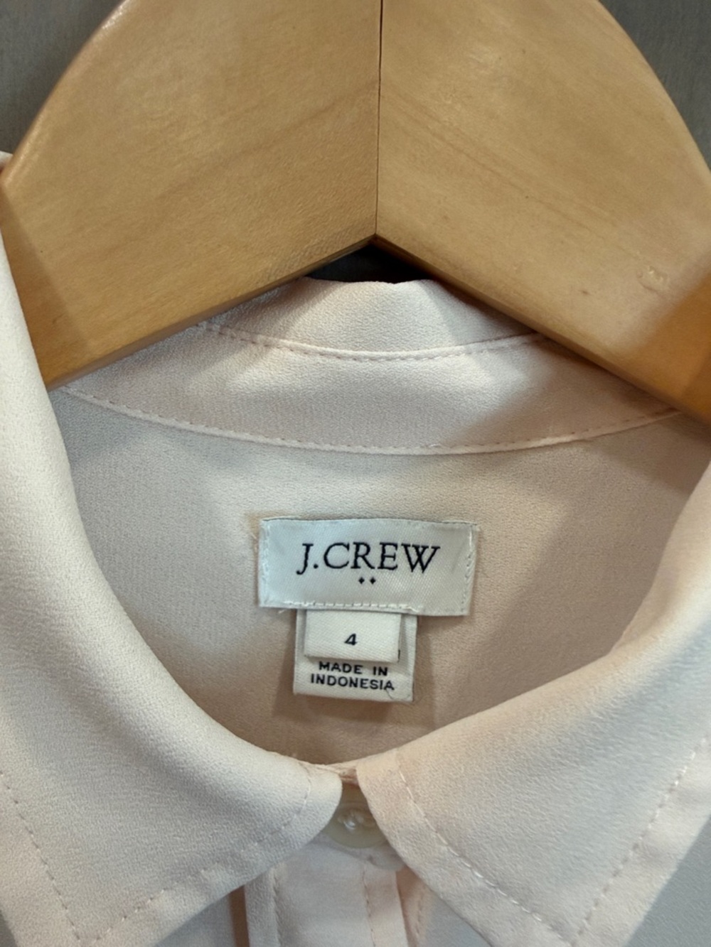 J. Crew Pale Blush Button-Down Shirt - Picture 2 of 4